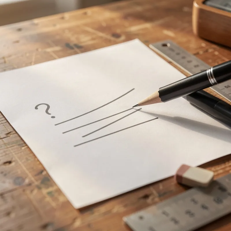 Rapport de diagnostic énergétique annoté au crayon sur une table en bois